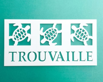 Custom Sea Turtle Sign: Weatherproof Coastal Home Decor