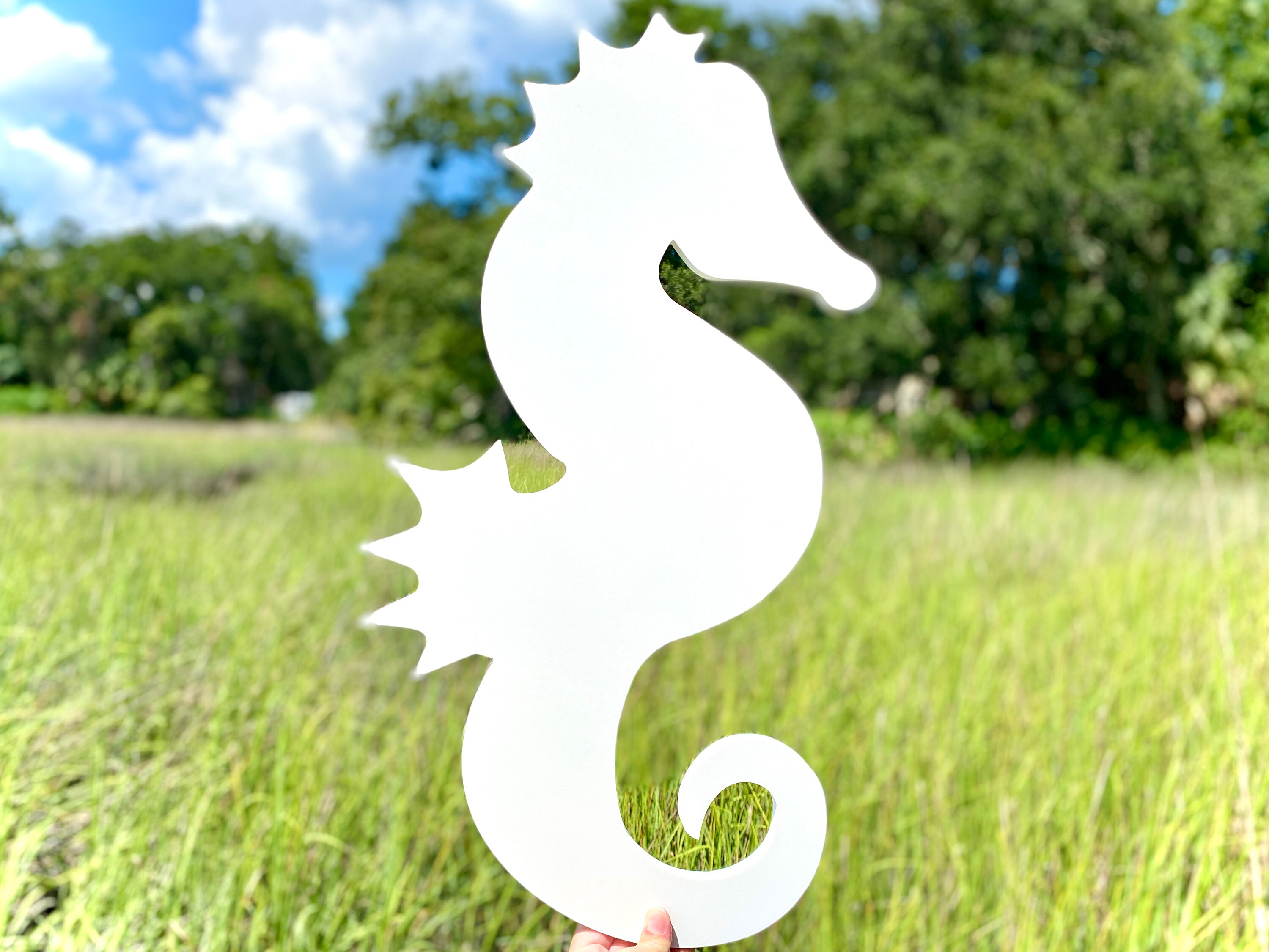 Large PVC Seahorse Sign: Weatherproof Coastal Beach House Decor ...