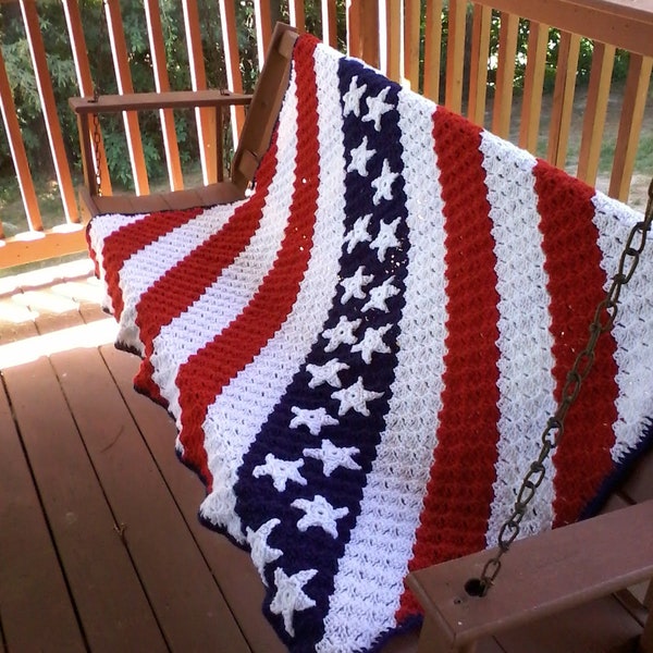 Stars and Stripes crochet printed pattern