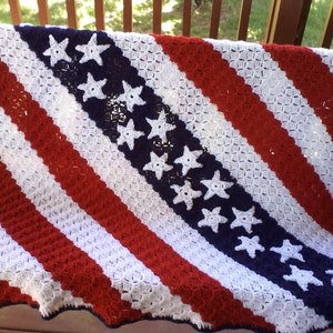 Stars and Stripes digital C2C crochet pattern