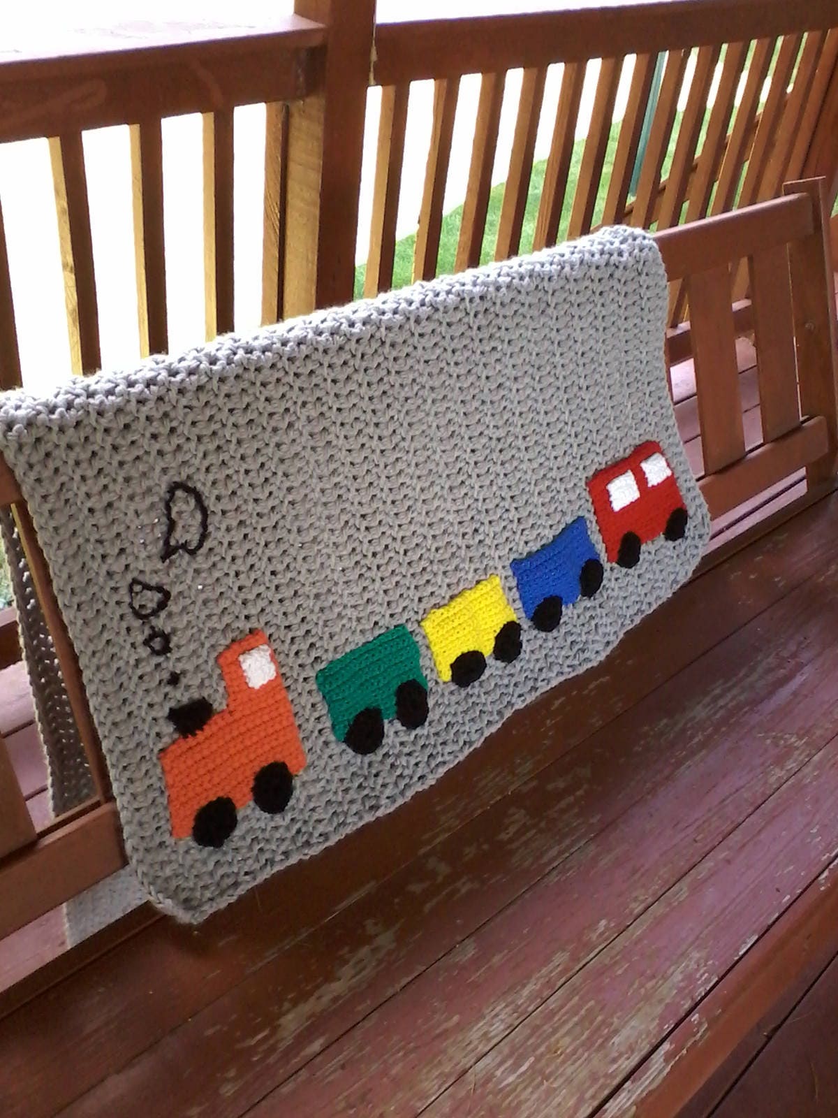 Train Baby Blanket Etsy