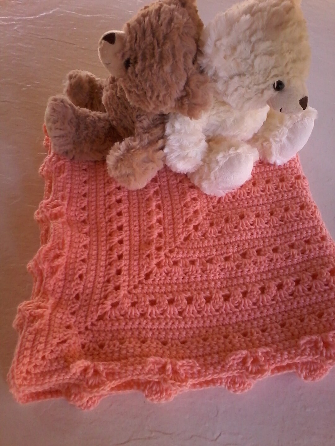 Peach Baby Blanket Etsy