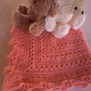 Peach baby blanket