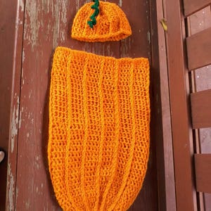 Pumpkin cocoon & hat image 2