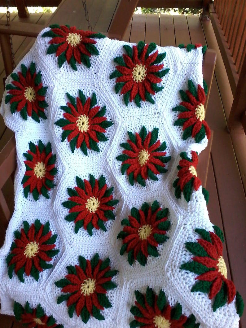 Poinsettia Crochet Digital Pattern - Etsy