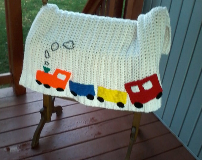 Train Baby Blanket Etsy