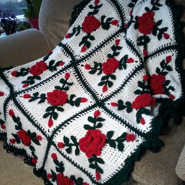 Christmas Rose Afghan