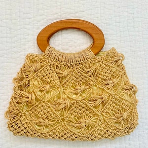 Vintage Macramé Woven Rope-Style Boho Bag