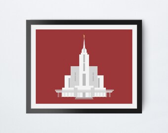 Rexburg Lds Temple Print | Etsy