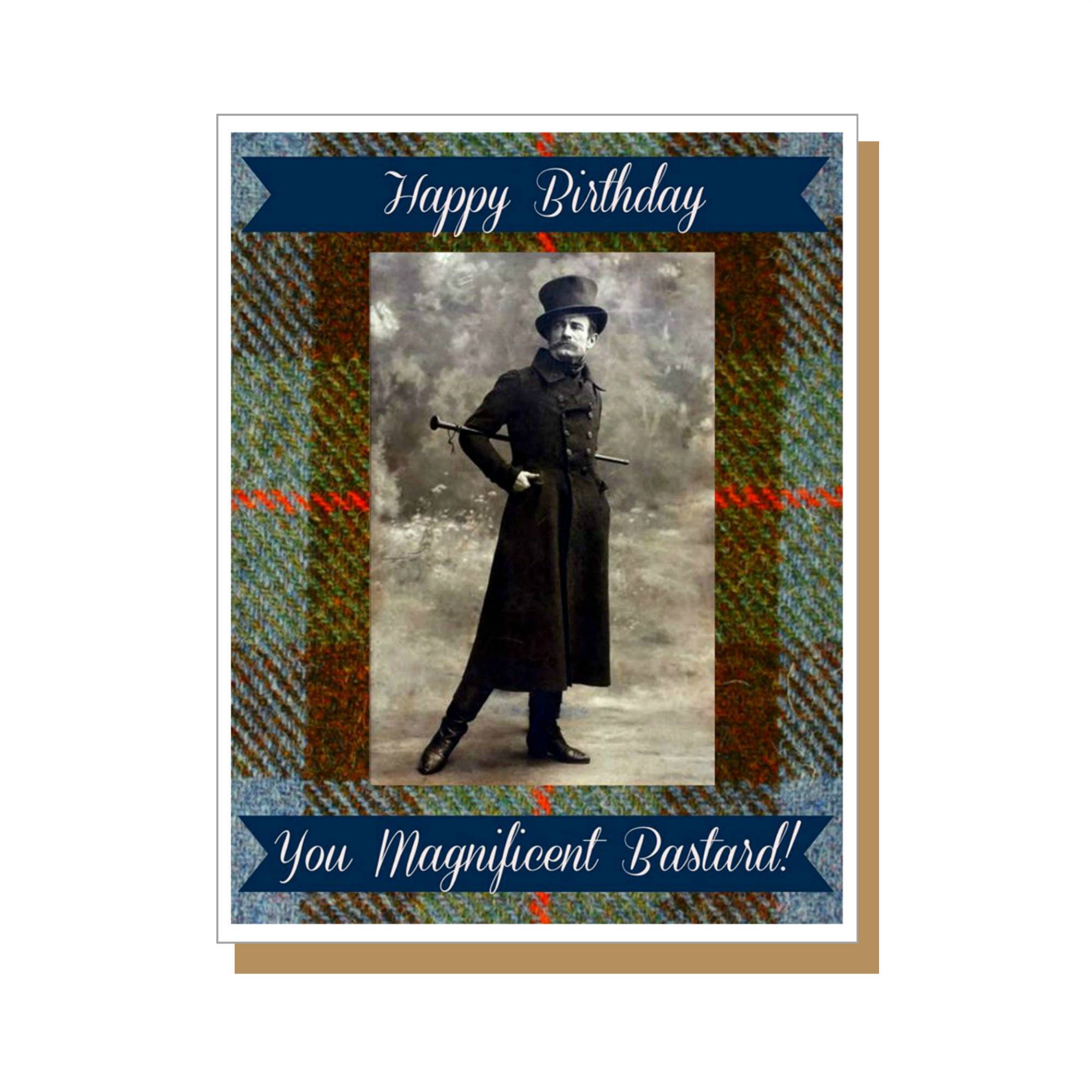 you magnificent bastard funny birthday card male birthday