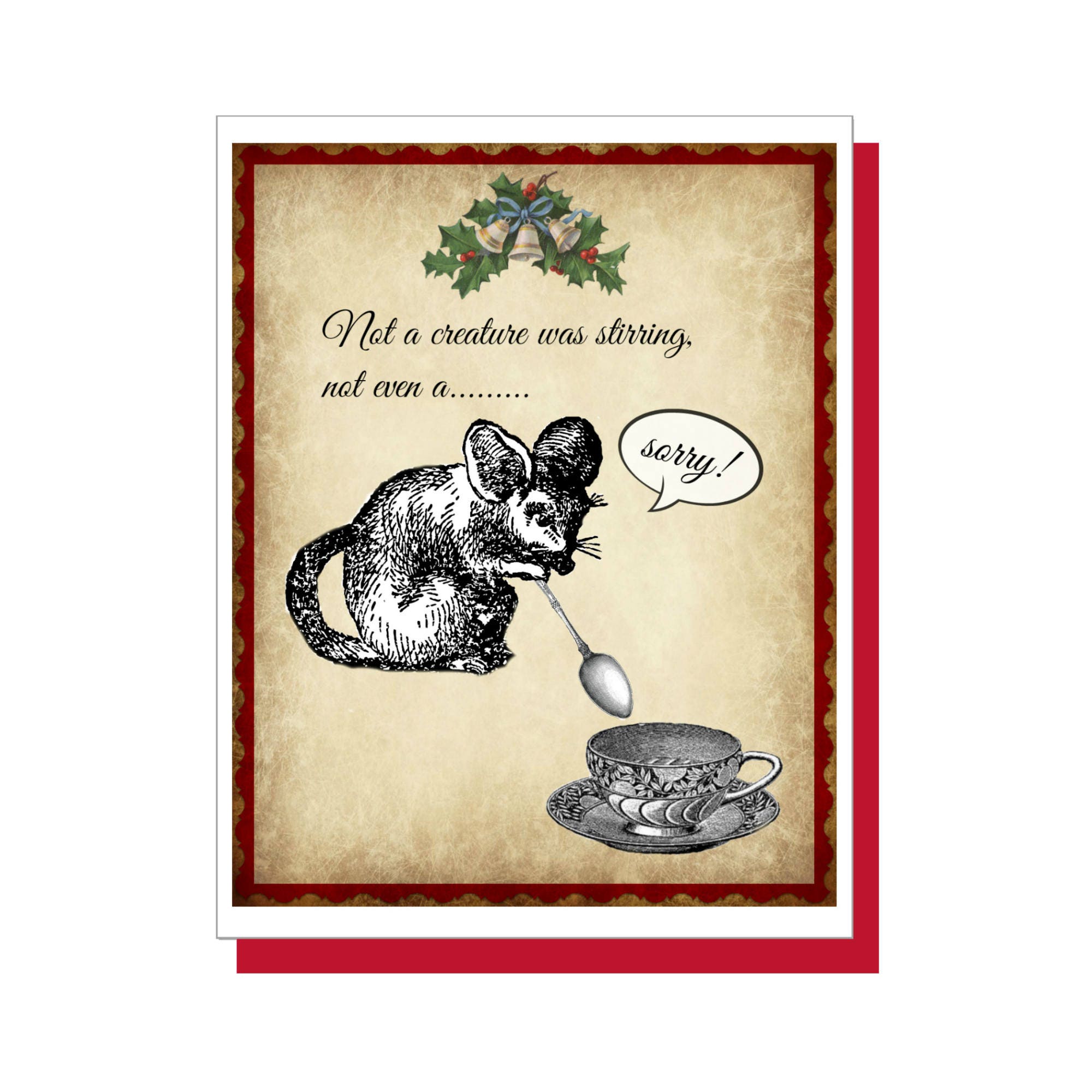 Not A Creature Was Stirring Christmas Card 