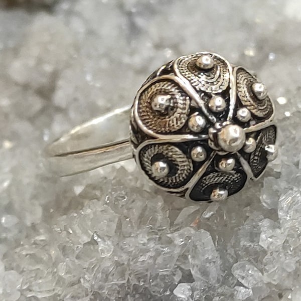 Silver Ring, Traditional Croatian Jewelry, Filigree Ring, Mothers Day Gift