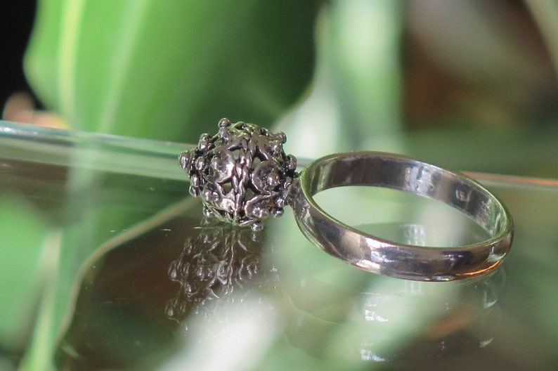 Mothers Day Gift Silver Ring Filigree Ring Traditional Croatian Jewelry O\u0160-013-Ag