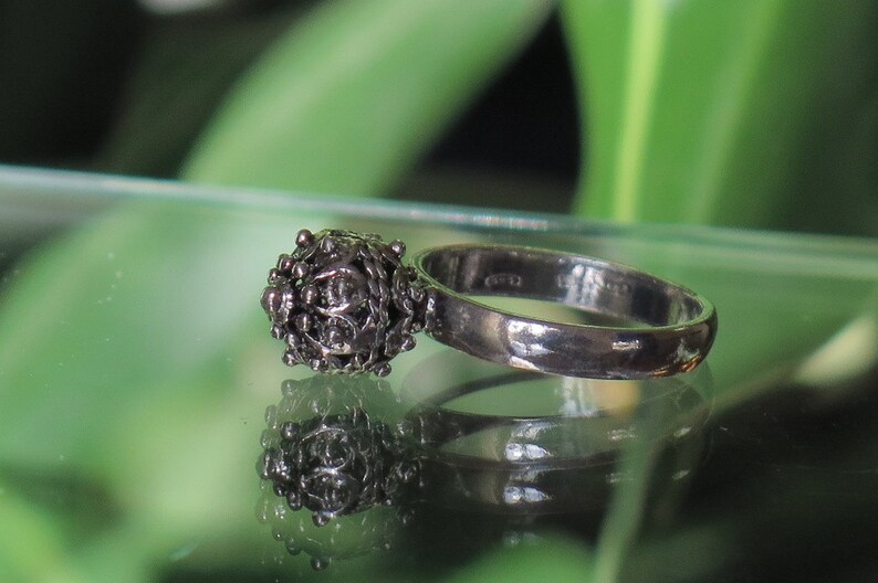 Mothers Day Gift Silver Ring Filigree Ring Traditional Croatian Jewelry O\u0160-013-Ag