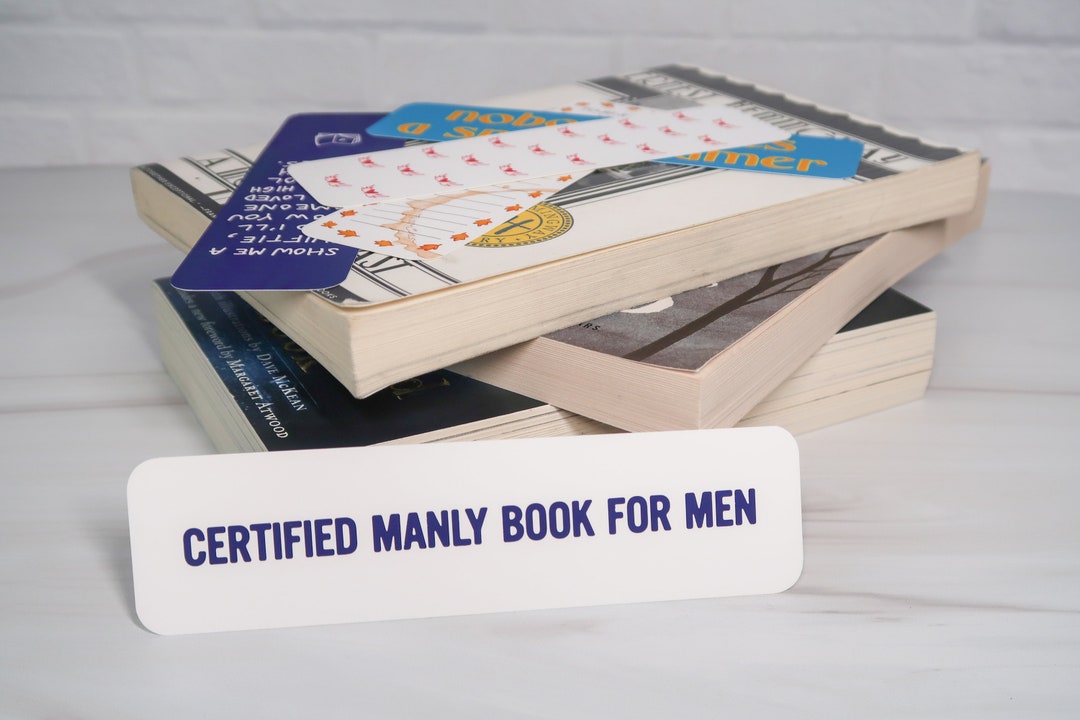 Certified Manly Book Bookmark for Men and Males Etsy