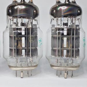 2pcs 6S33S / 6C33C Hi-End Amp Triode Tubes Same Date 1980s NEW NOS OTK marked