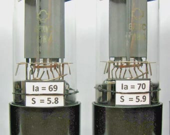 2x 6P3S (6L6, 5881) Fryazino / COBRA / TETRODE / USSR From 50s