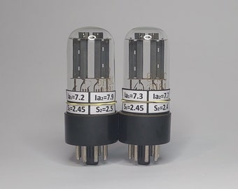 6N8S / 6H8C / 6SN7GT / 6N8P NEVZ factory Matched Pair (2pcs) Tubes / Valves NEW NOS