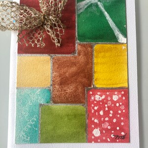 Handgemaakte kerstcadeaus Aquarel Wenskaart (geen print)
