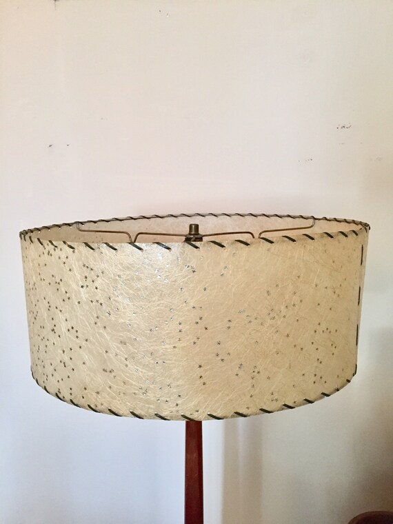 Mid Century Modern Fiberglass Lamp Shade Large Vintage 1950s