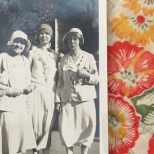 Vintage Flapper Girls Trio Black & White Photo Old Photograph 1920s Fashion Style Snapshot Women Ladies