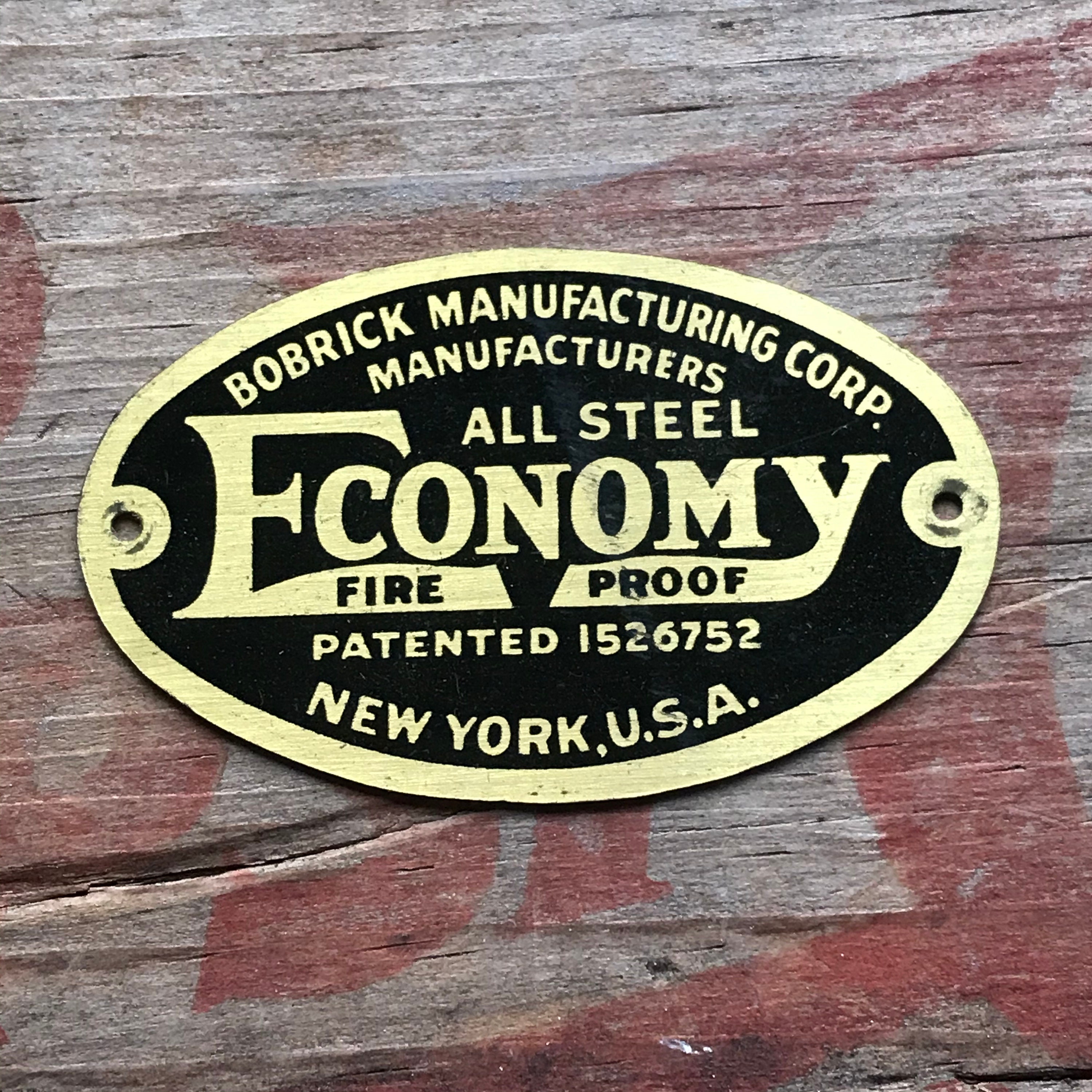 Vintage 1930s Metal Industrial Advertising Company Labels