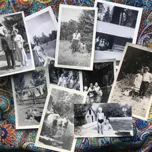 Vintage and Antique Collection of Ten Random  Old Photos Photographs