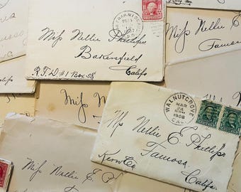 Antique Handwritten Letters Mail Early 1900s  Lot of 5