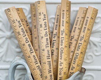 Vintage Do Unto Others As You Would Have Them Do Unto You Ruler A Good Rule Golden Wood Coca Cola Bottling Company Co.