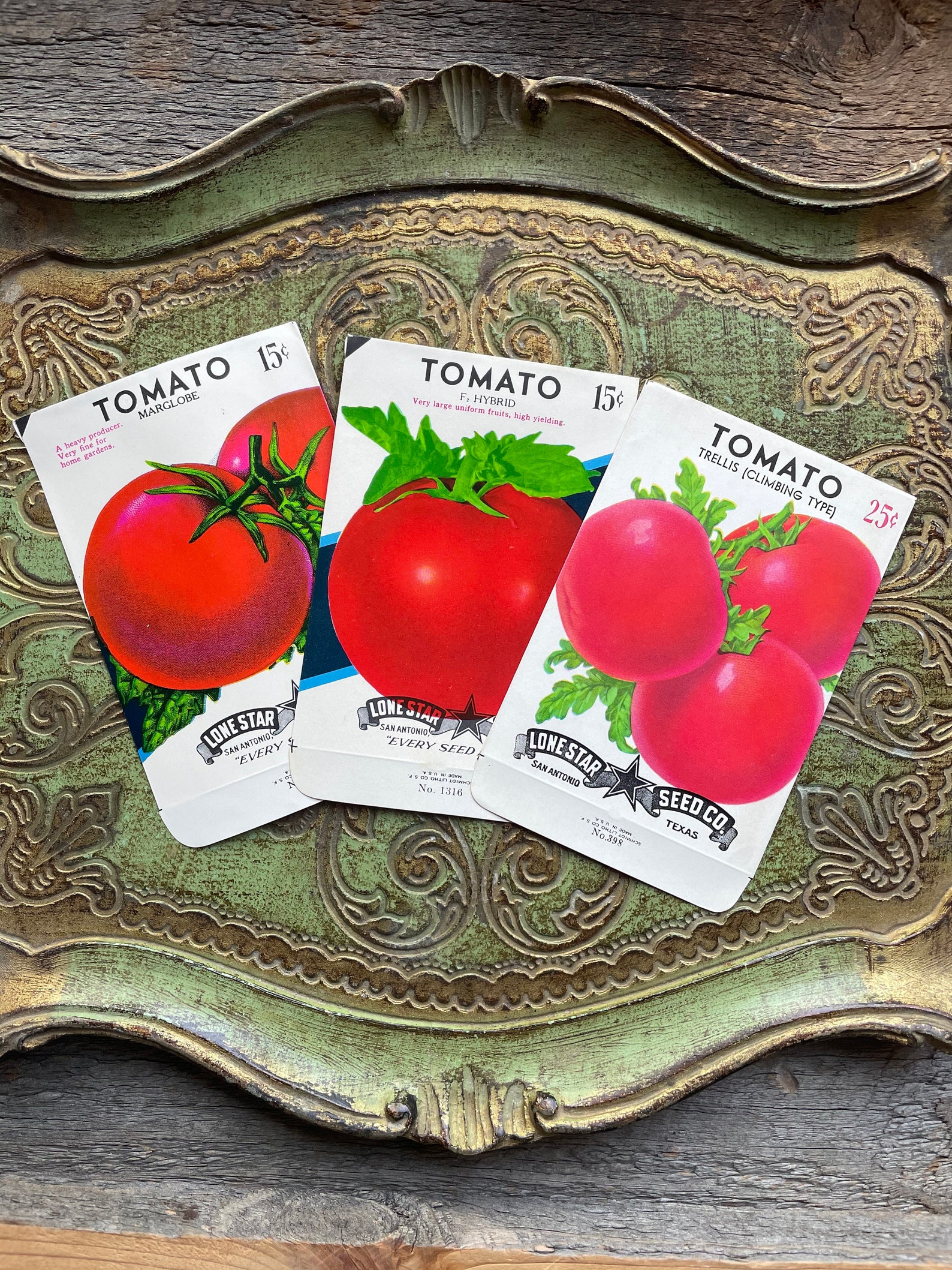 Vintage Tomato Seed Packets Tomatoes Random Set of Three Etsy Hong Kong