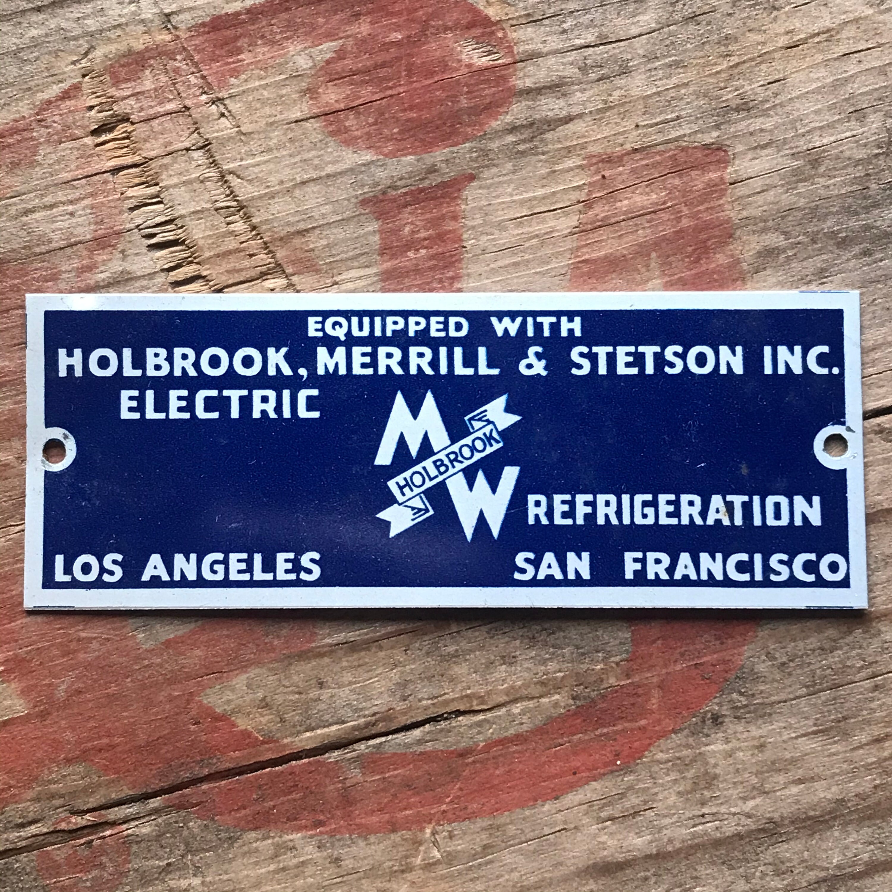 Vintage 1930s Metal Industrial Advertising Company Labels