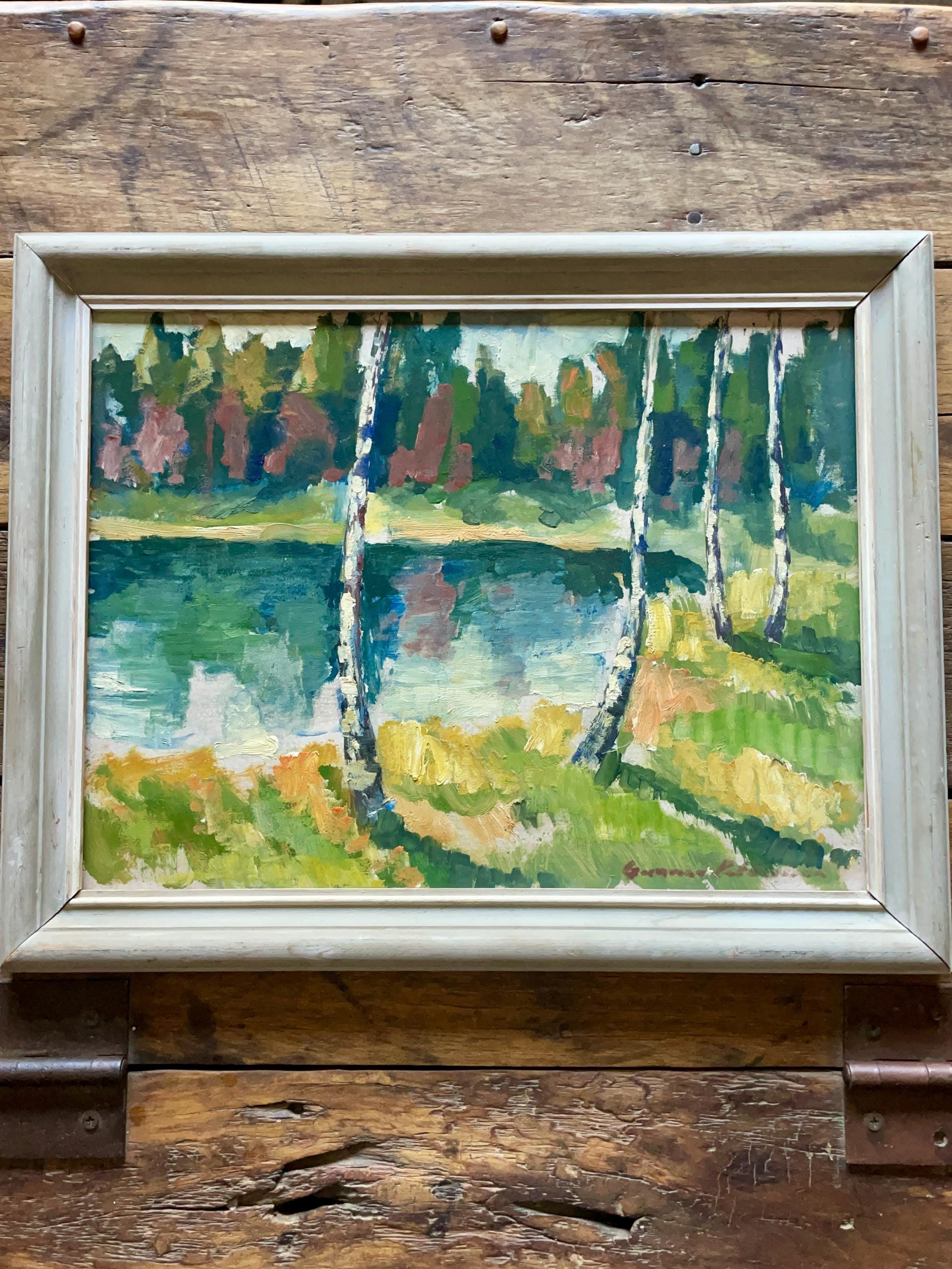 Vintage Signed Forest Oil Paintings - Etsy