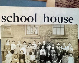 Vintage Class Photograph 1920s School Picture Teacher Students Black & White Photo 4th Grade Prospect Street Ashtabula