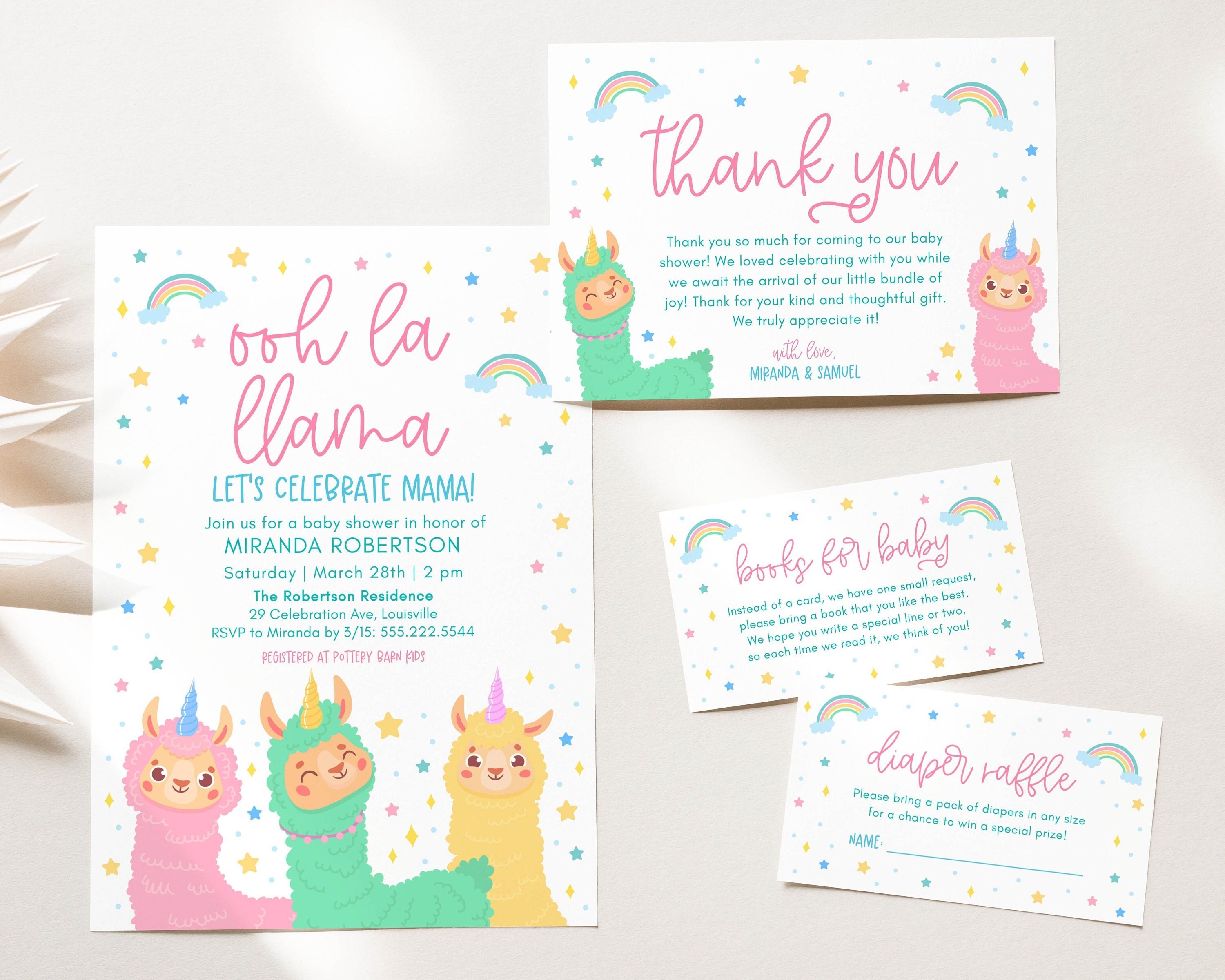 Thank You Card for The Time is Now Baby Shower Invitation