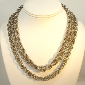 Chain Necklace, Chain Mail, Torsade Necklace, Unisex, Vintage Estate