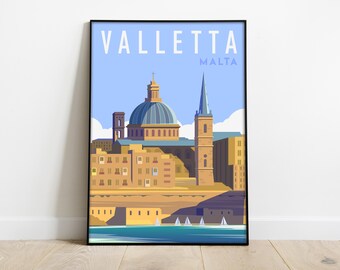 Vintage Malta Island of History Tourism Poster Print A3//A4