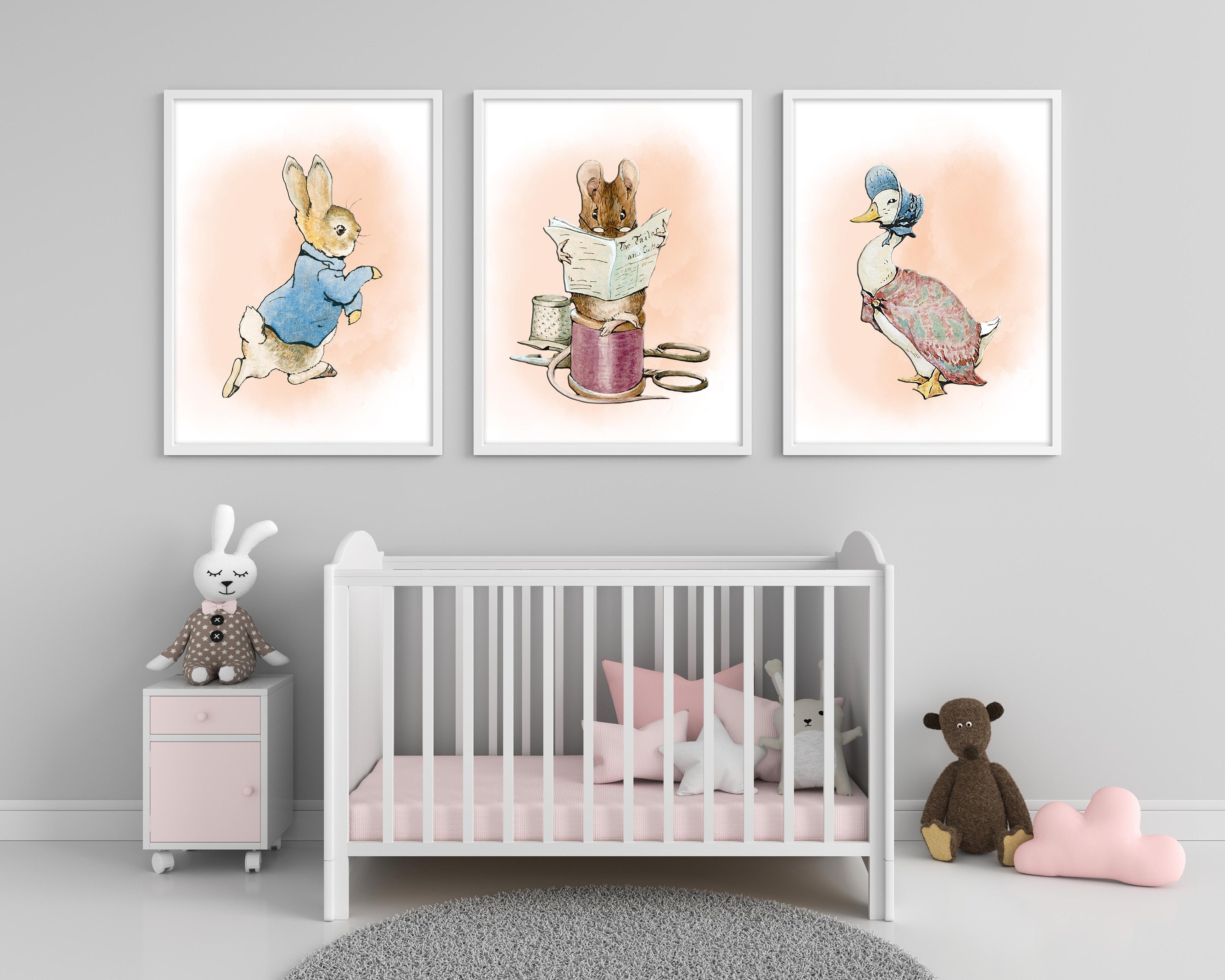 Peter Rabbit Nursery Prints Peter Rabbit Wall Decor Peter Etsy UK