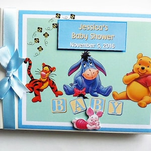 Libro de visitas personalizado para baby shower de Winnie the Pooh: cualquier diseño