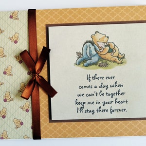 Personalised Classic Winnie the Pooh Baby Shower guest book, baby shower gift, unisex baby shower guest book, winnie birthday party