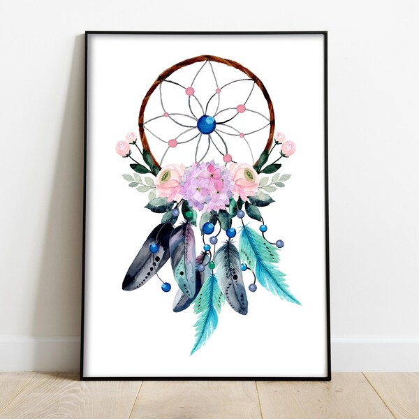 Dream Catcher Print Etsy