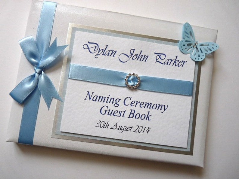 Personalised Christening Guest Book Baptism Guest Book Boy Etsy