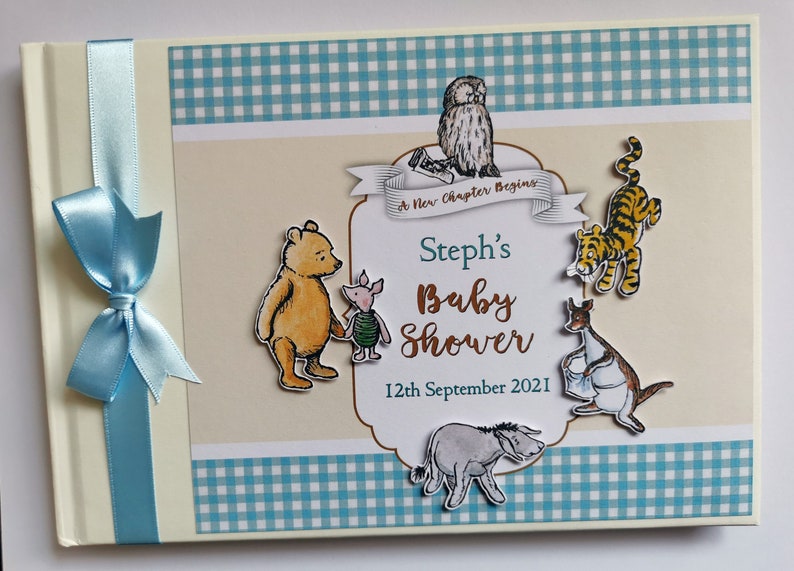 Personalised Classic Winnie the Pooh Baby Shower Guest Book Etsy