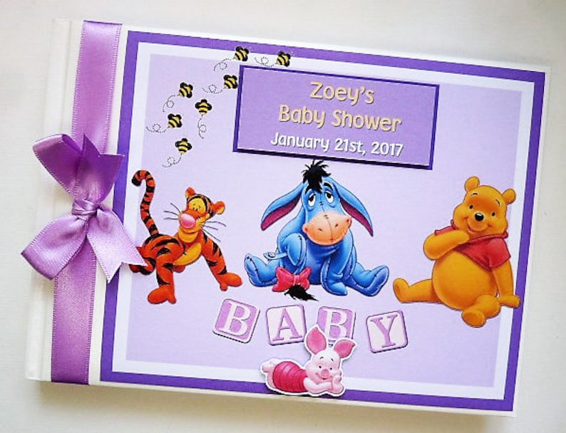Personalised Winnie the Pooh Baby Shower Guest Book Any Etsy