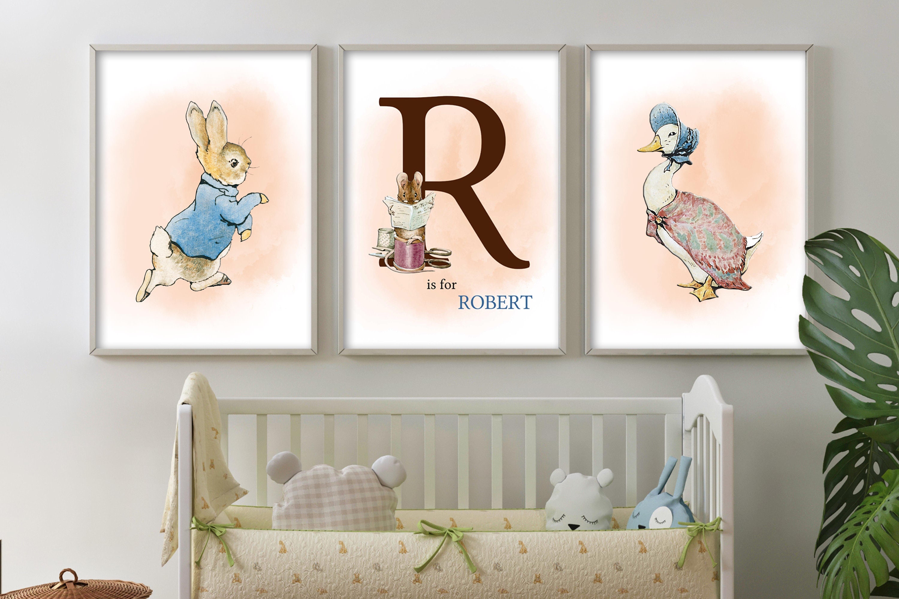 Peter Rabbit nursery prints Peter Rabbit wall decor Peter Etsy