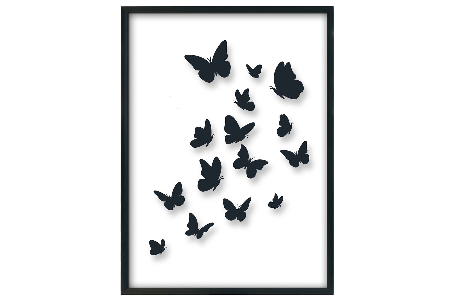 Butterflies Wall Prints, Butterflies Wall Art, Black and White