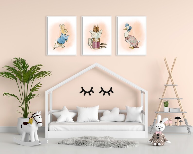Peter Rabbit Nursery Prints Peter Rabbit Wall Decor Peter Etsy UK