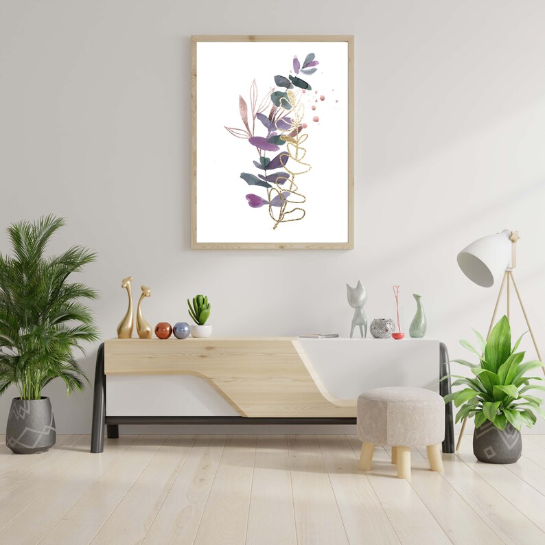 Greenery prints botanical wall art leaves wall decor | Etsy