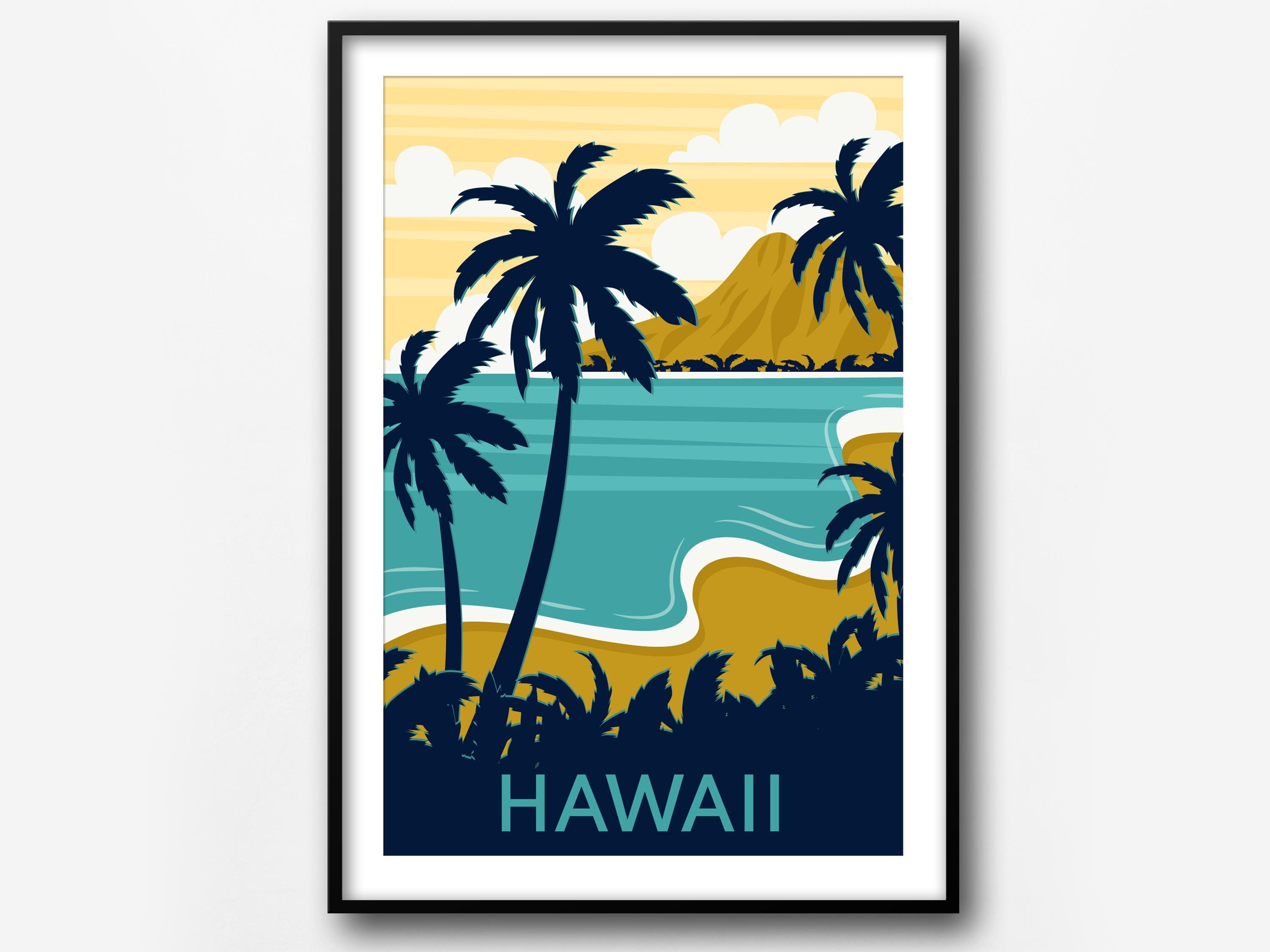 Hawaii Vintage Travel Poster Hawaii Retro Travel Poster - Etsy
