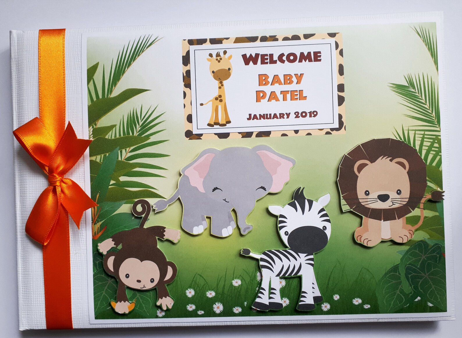 Personalised Cute Monkeys Birthday Guest Book Monkeys | Etsy