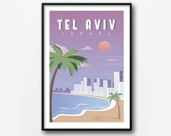 Tel Aviv Poster - Etsy